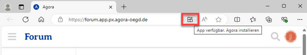 Forum-App installieren