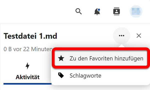 Zu den Favoriten hinzufügen (Seitenleiste)