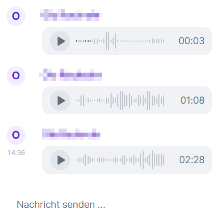 Sprachnachrichten im Chatverlauf