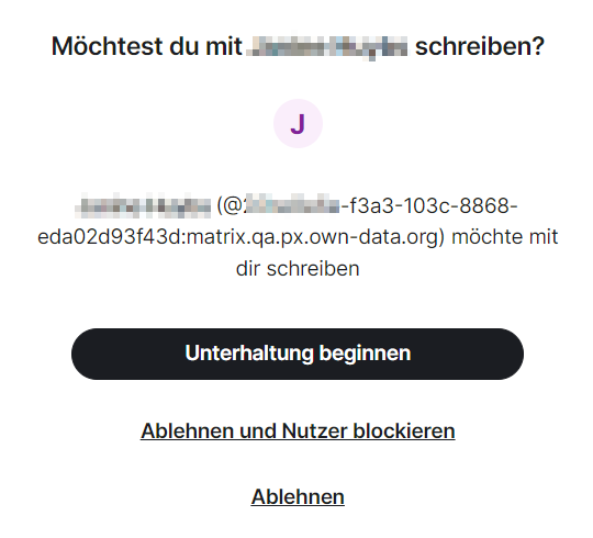 Unterhaltung beginnen