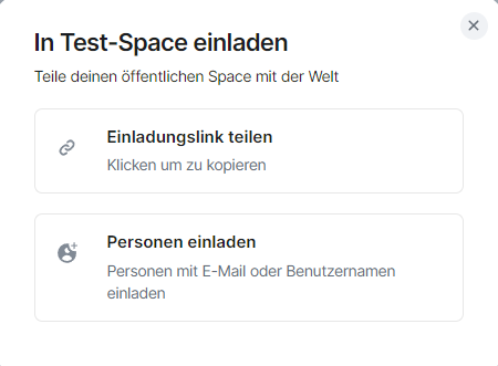 Zu Spaces einladen