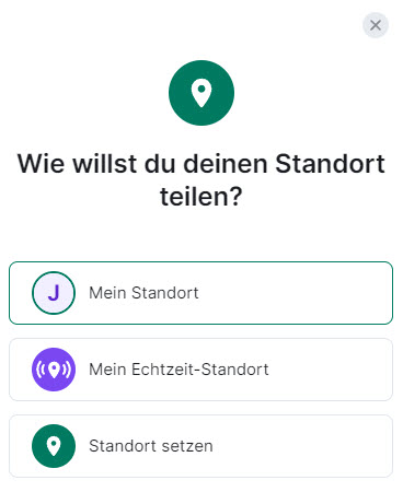 Standort teilen